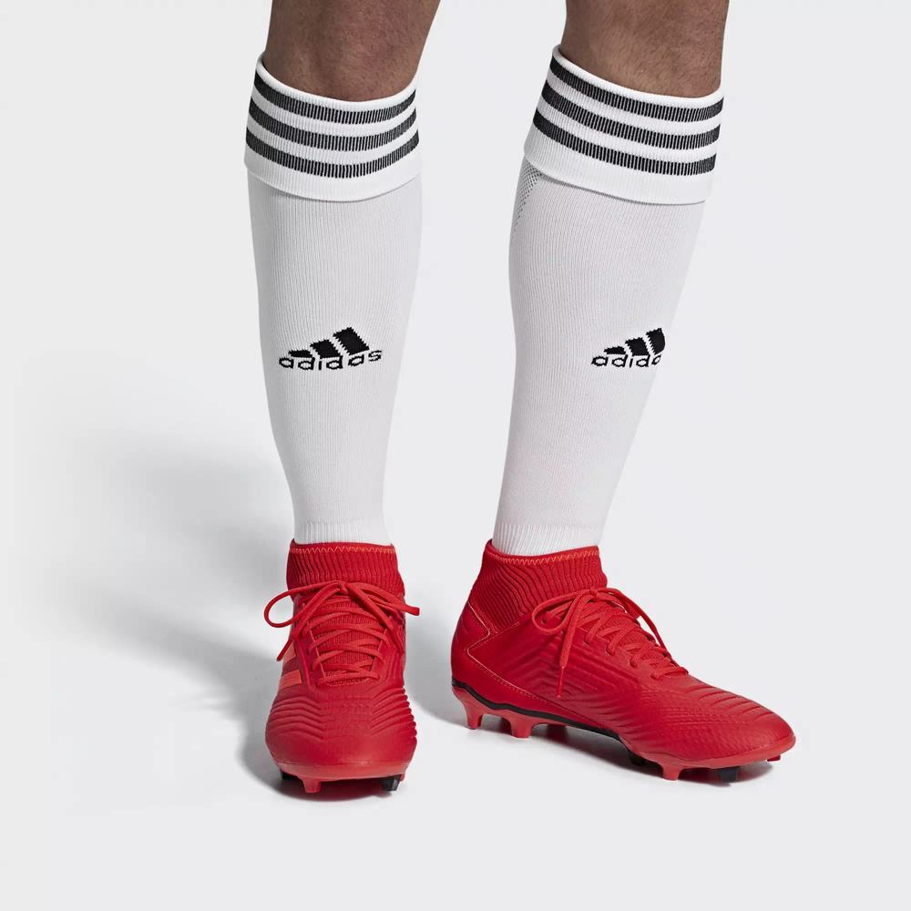 Adidas Predator 19.3 Firm Ground Tacos de Futbol Rojos Para Hombre (MX-47031)